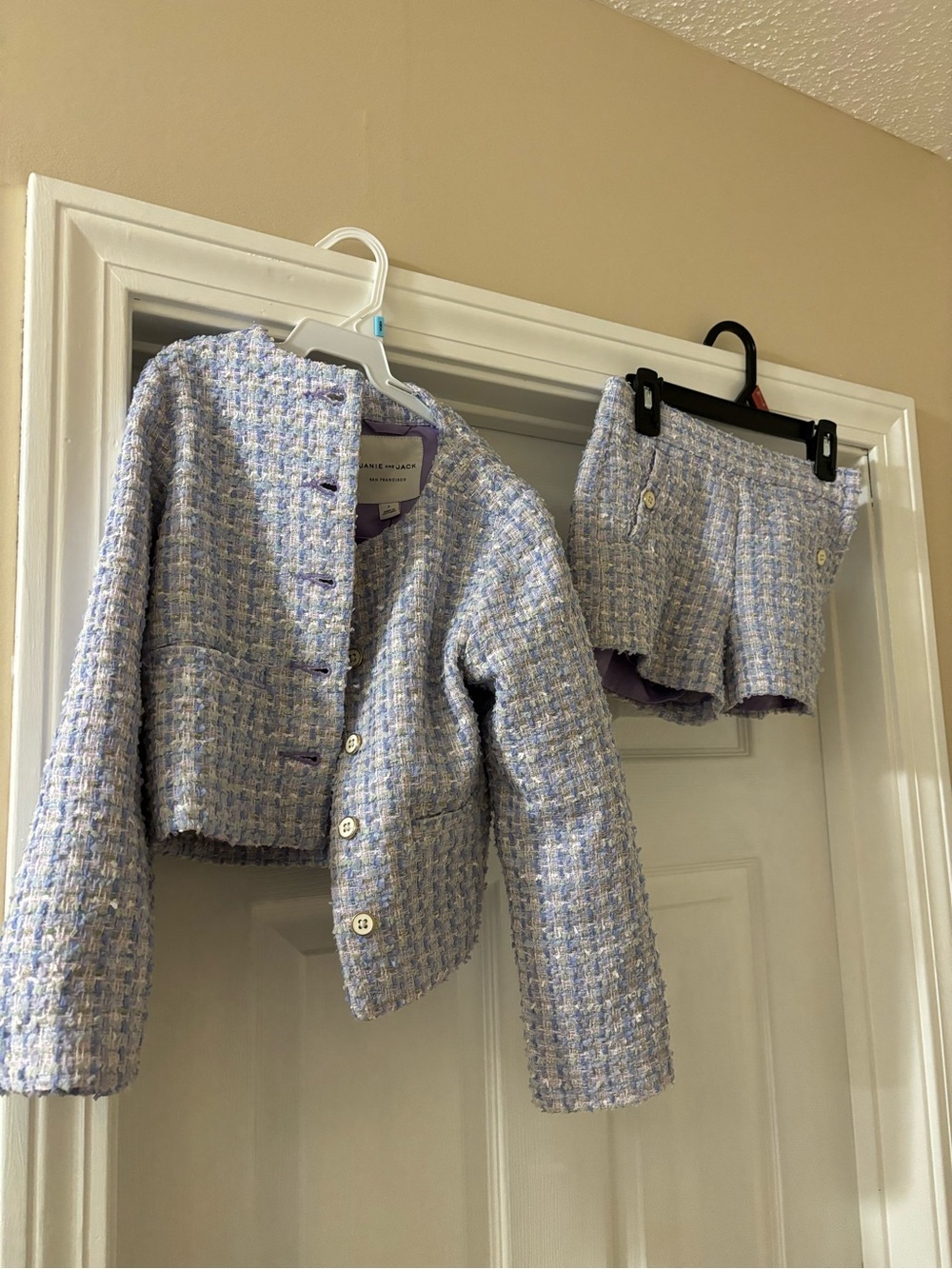 Janie and Jack girls tweed set